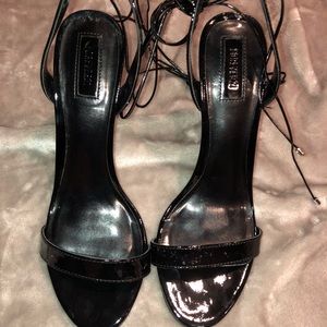 Lace up heeled sandals